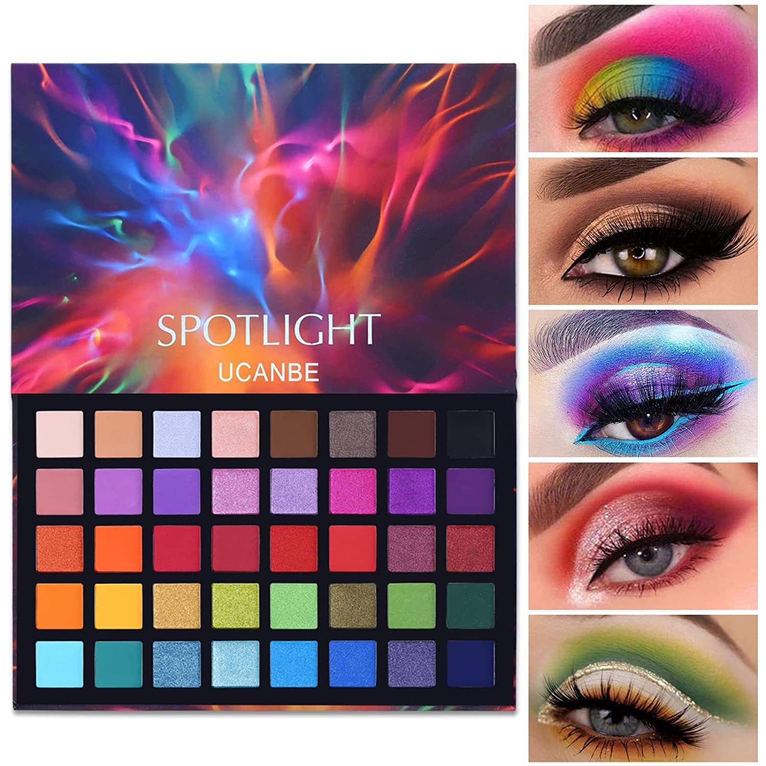 Professional 40-Color Eyeshadow Palette - Matte and Shimmer Finishes, Highly Pigmented, Long-Lasting, Waterproof Makeup Powder