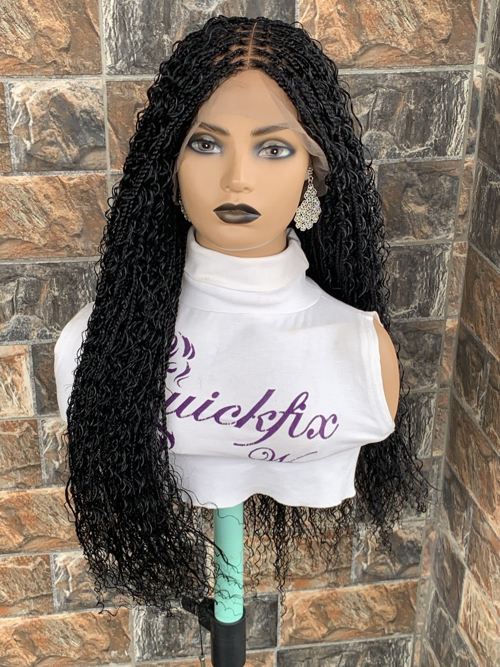 Tangle Free Boho Knotless Braided Wig Box Braids Full Lace Braids Wig Senegalese