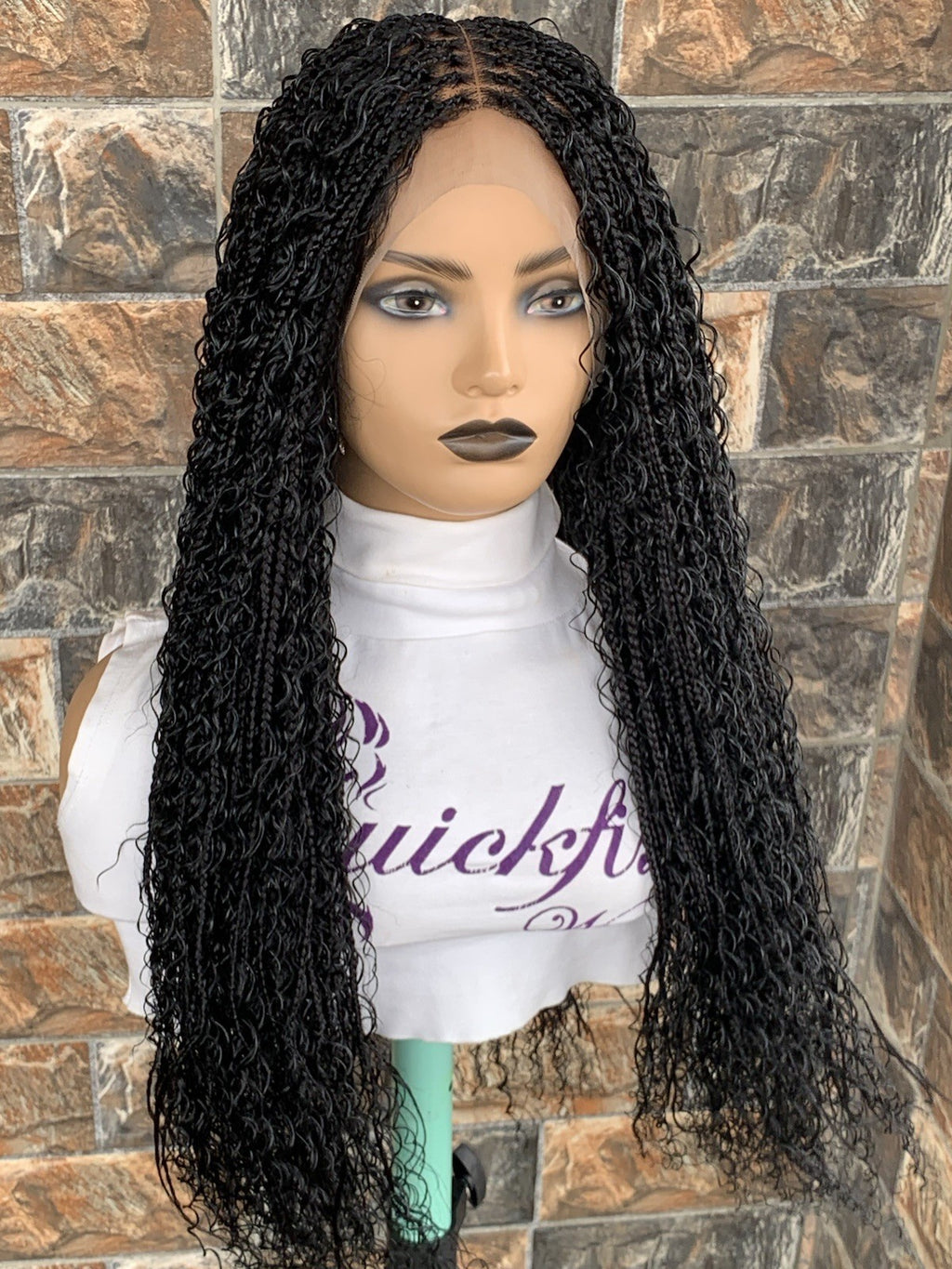Tangle Free Boho Knotless Braided Wig Box Braids Full Lace Braids Wig Senegalese