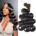 Body Wave Human Hair Bundles Unprocessed Brazilian Virgin Hair Bundles Natural Color Human Hair Quick Weave Hair Extension, 20 22 24