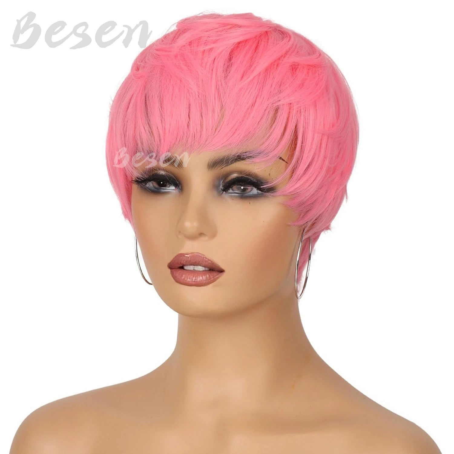Synthetic Short Pixie Cut Wigs for Black White Women Short Layered Wigs Heat Resistant Colorful Cosplay Halloween Party Wigs