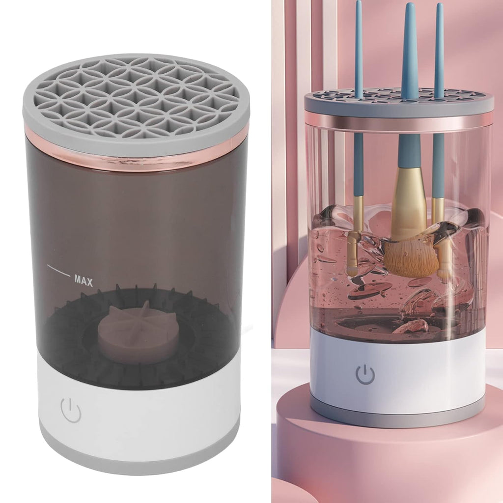 Anaya's Beauty Automatic Electric Makeup Brush Cleaner – Professional Cosmetic Brush Washing Machine with Silicone Cleaning Pad
