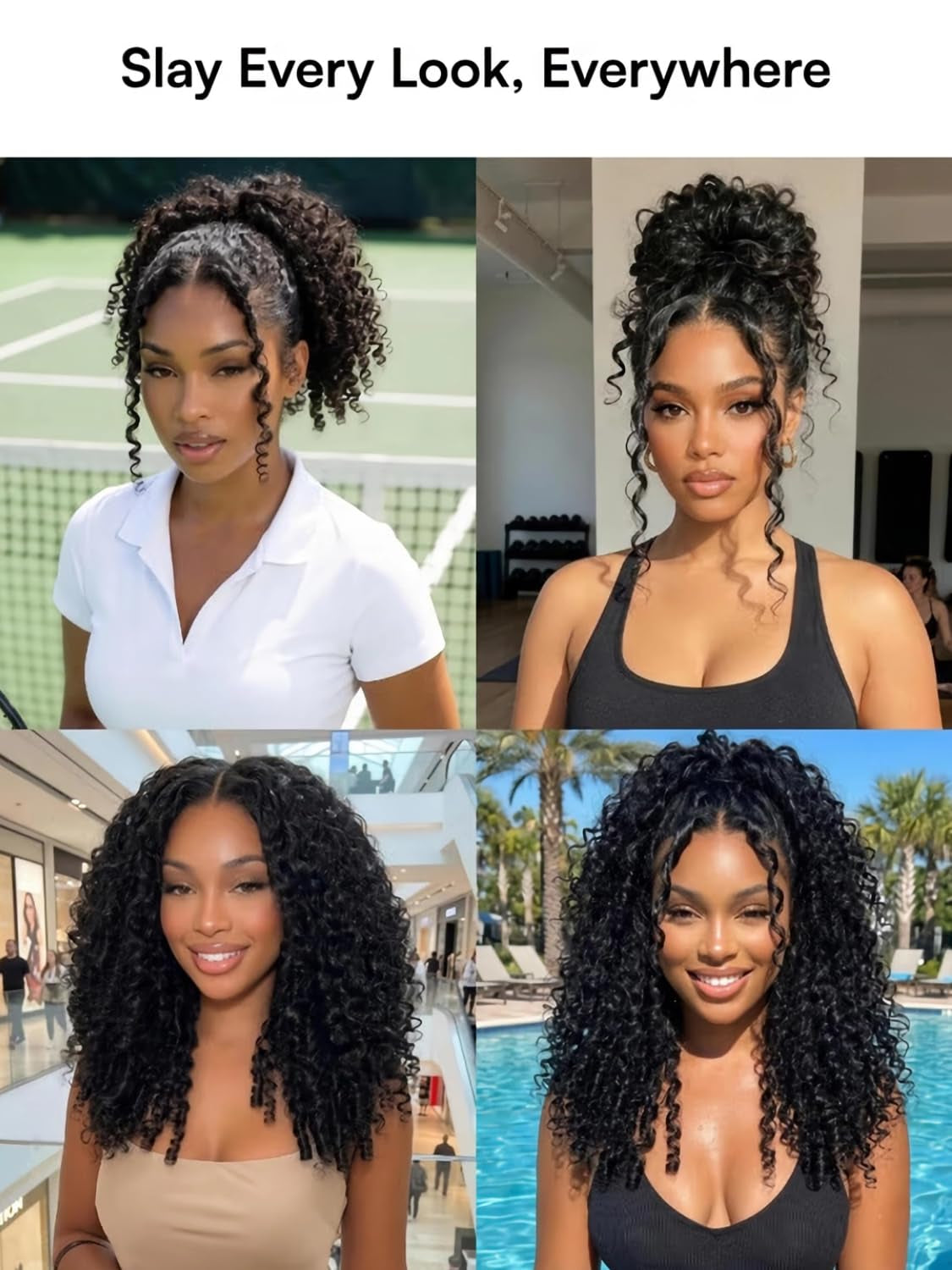 Burmese Curly Glueless Wigs Human Hair with Finger Coil 16” | No Slip Drawstring Wig 7X5 Bye Bye Knots Lace Closure for Women Beginners Pre Cut/Plucked/Bleached Ready to Go Natural Black