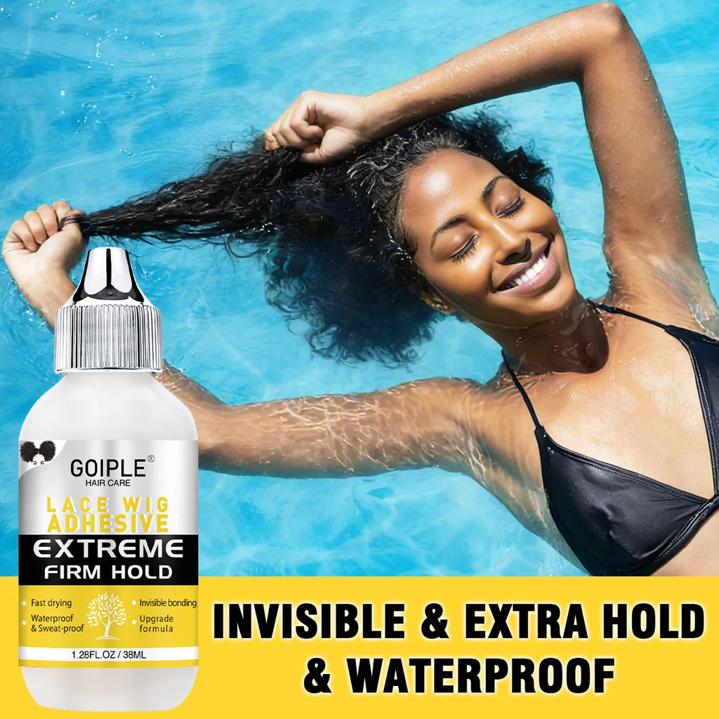 Waterproof Wig Glue Toupee Adhesive Glue for Wig Invisible Lace Glue for Wigs Strong Hold Lace Wig Adhesive Wig Installation Kit