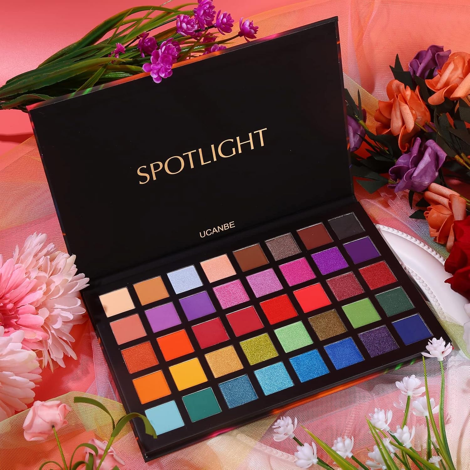 Professional 40-Color Eyeshadow Palette - Matte and Shimmer Finishes, Highly Pigmented, Long-Lasting, Waterproof Makeup Powder