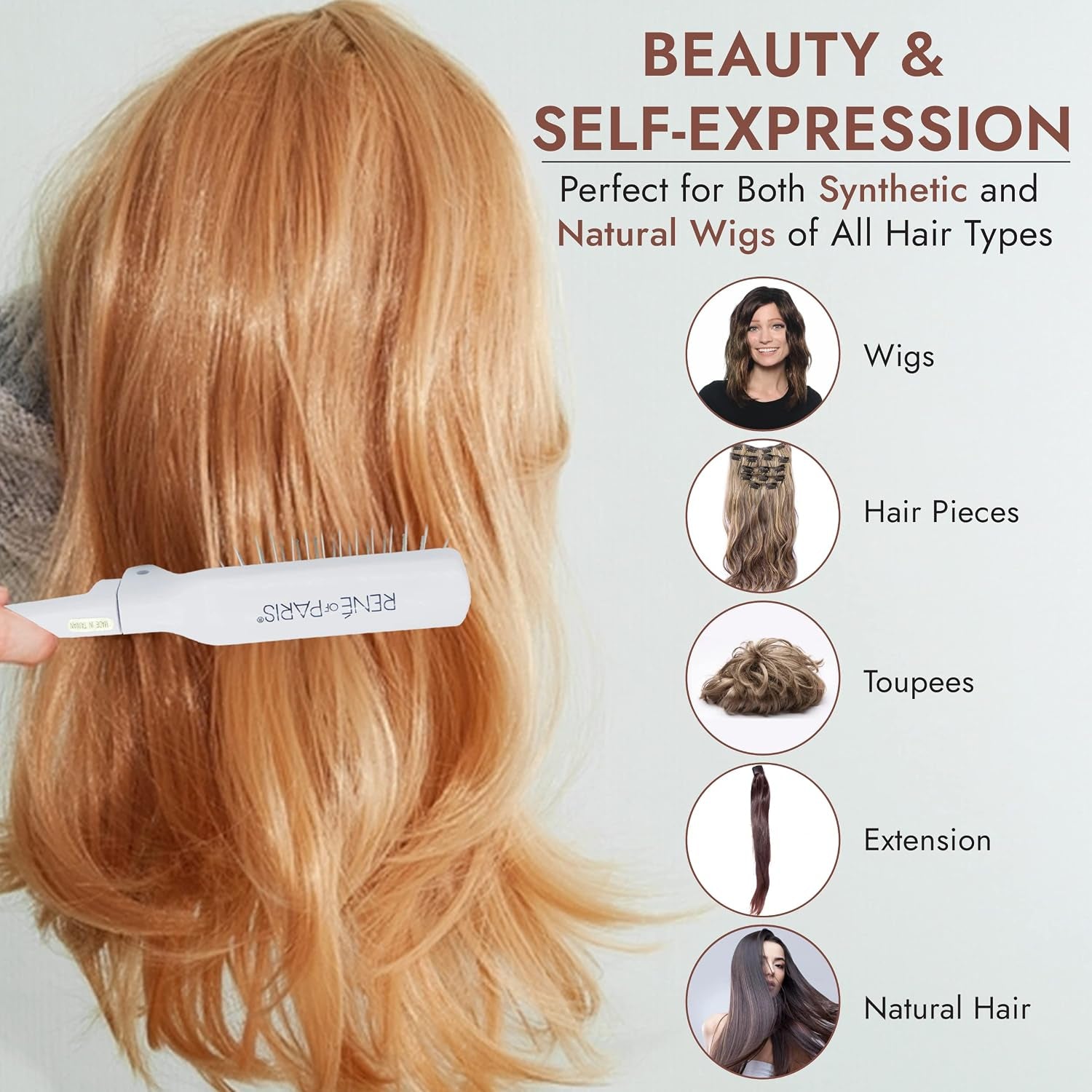 For a cleaner, professional Shopify product title, I’d use: Foldable Cushion Wig Brush – Portable Wire Bristle Detangling & Styling Tool for Wigs & Extensions