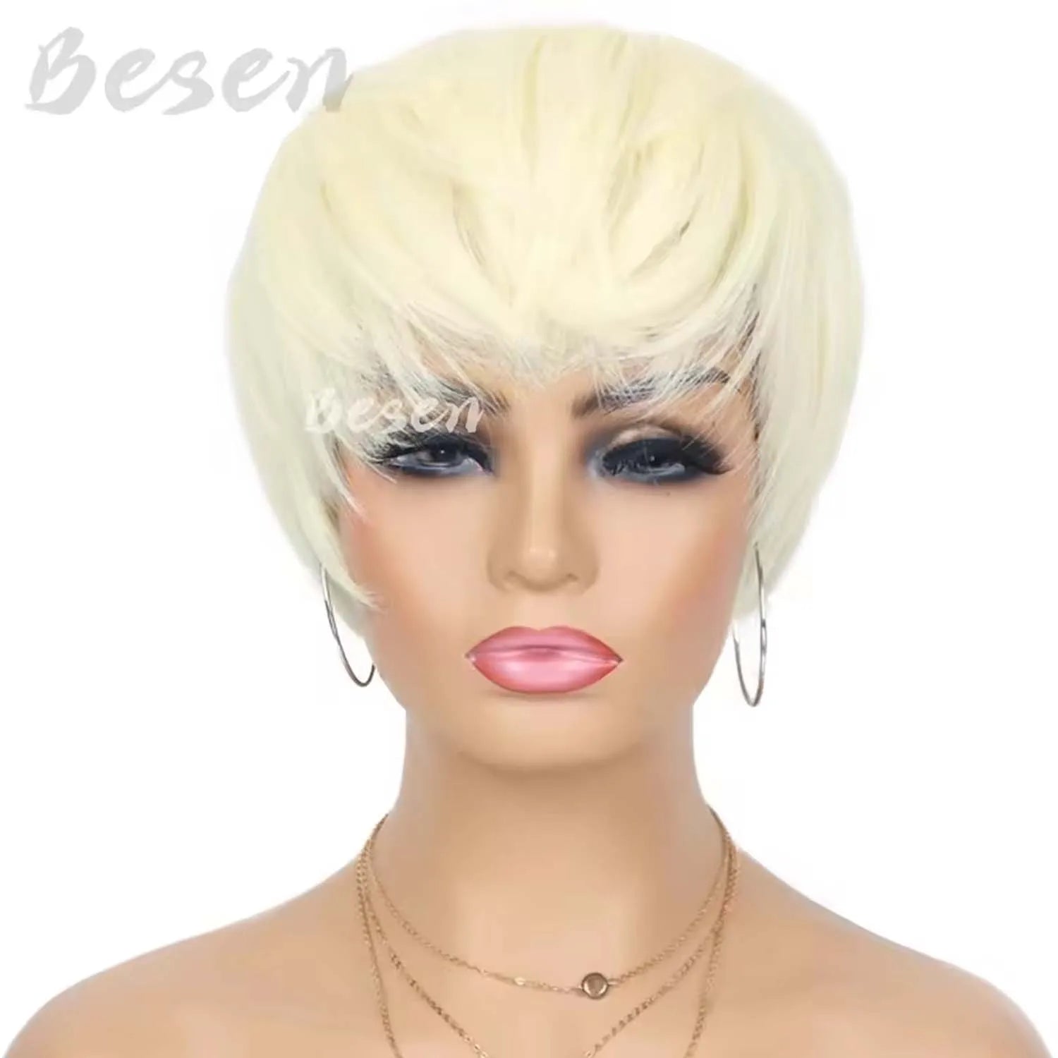 Synthetic Short Pixie Cut Wigs for Black White Women Short Layered Wigs Heat Resistant Colorful Cosplay Halloween Party Wigs