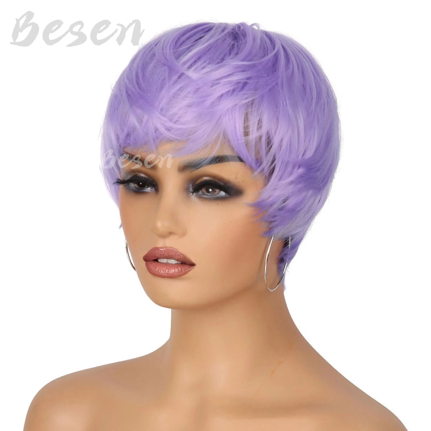 Synthetic Short Pixie Cut Wigs for Black White Women Short Layered Wigs Heat Resistant Colorful Cosplay Halloween Party Wigs