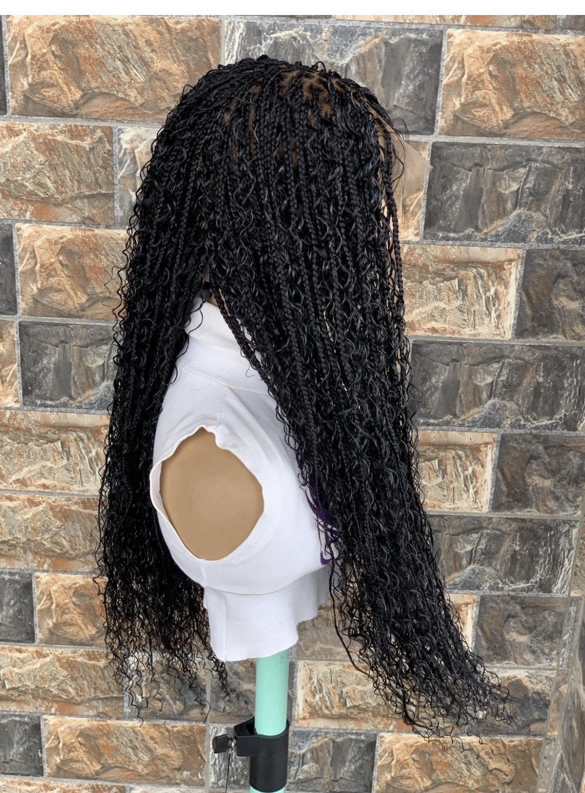 Boho Kntoless Braided Wig  Box Braids Full Lace Braide