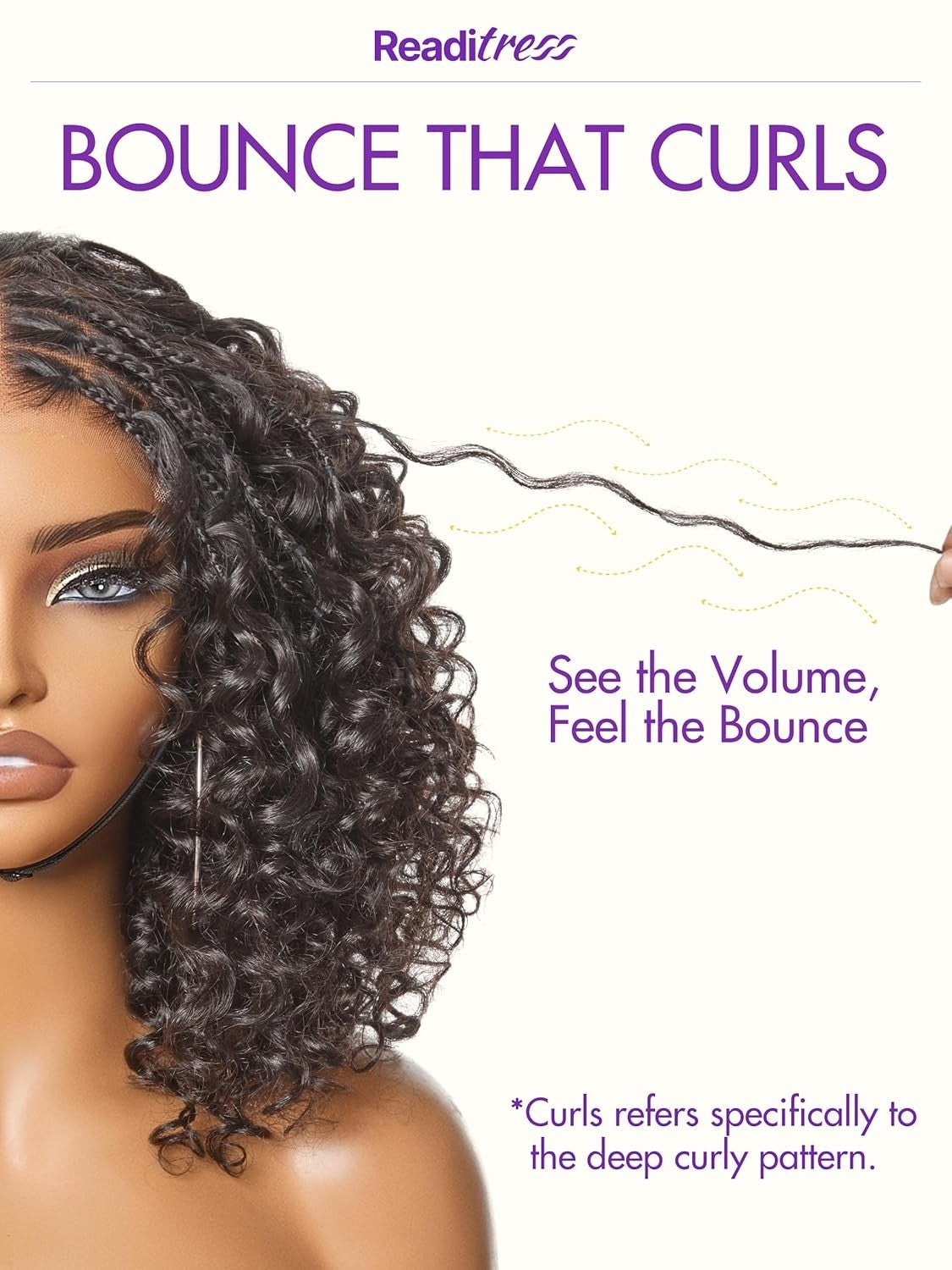 Boho Braided Deep Curly 5X5 Closure Lace with Braided Bob 10 Inch Human Hair Wig