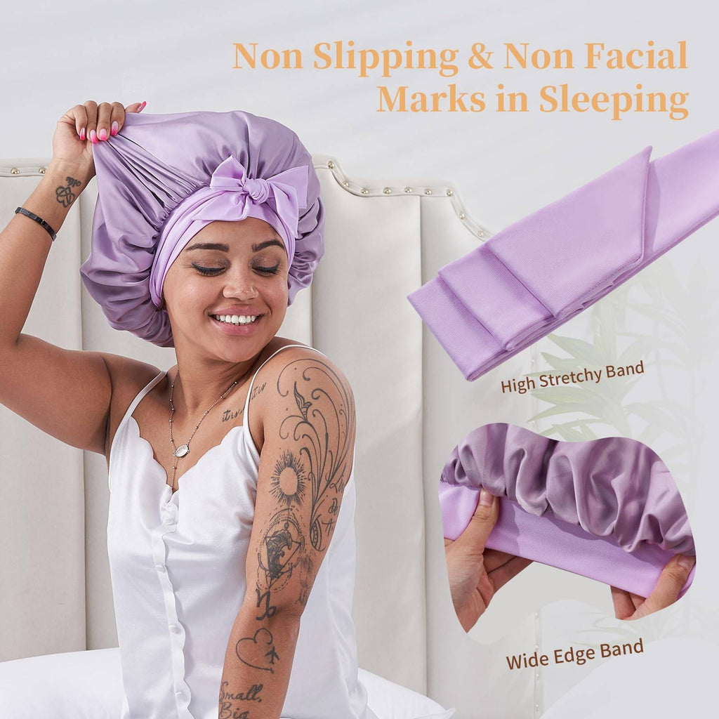 Silk Bonnet, Satin Hair Bonnet - Anaya Beauty