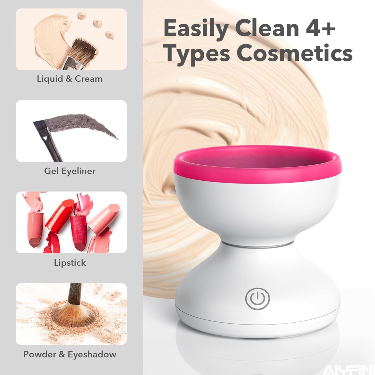 Anaya's Beauty Professional Electric Makeup Brush Cleaner – Automatic Brush Cleaning Machine for Foundation, Powder, Kabuki & Self-Tanner Brushes**