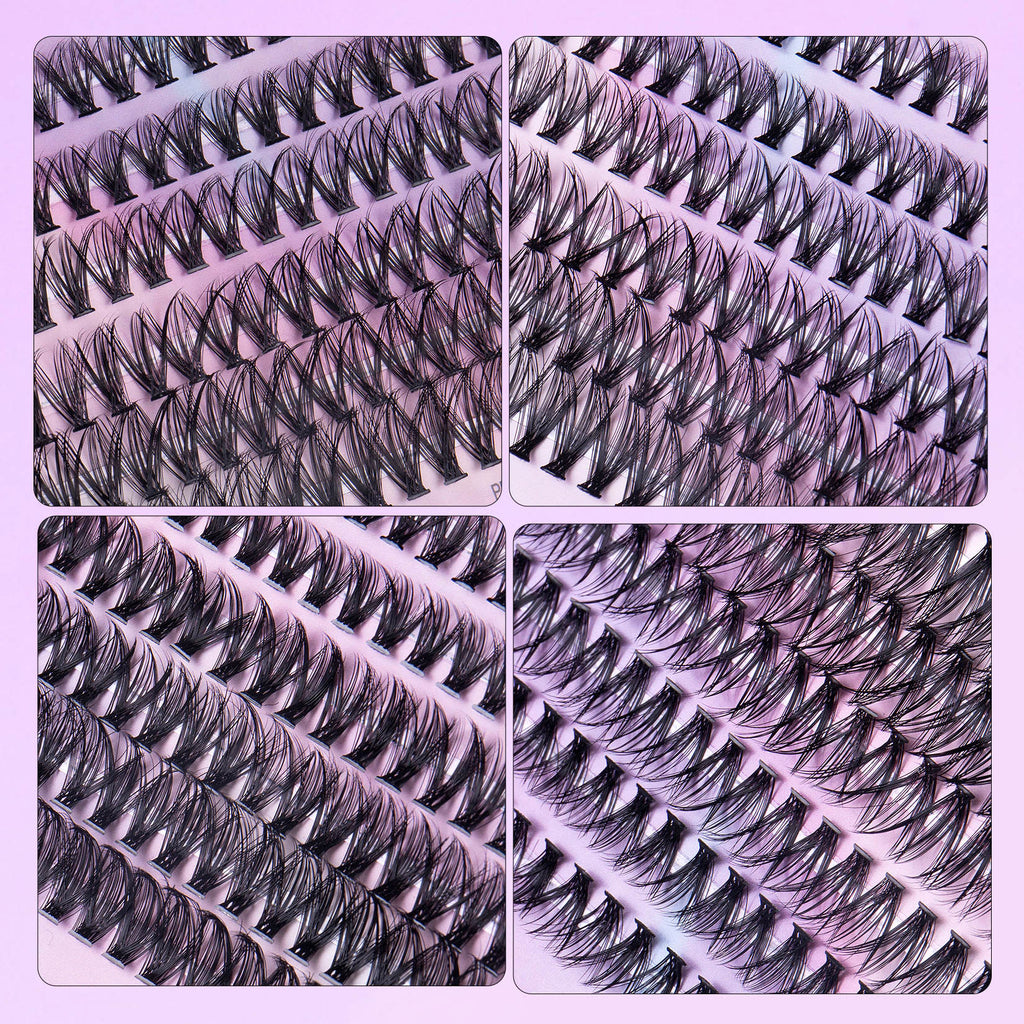 12 Rows Of 30D Plus 40D Clusters Of 240 Segmented Lashes Set - Anaya Beauty