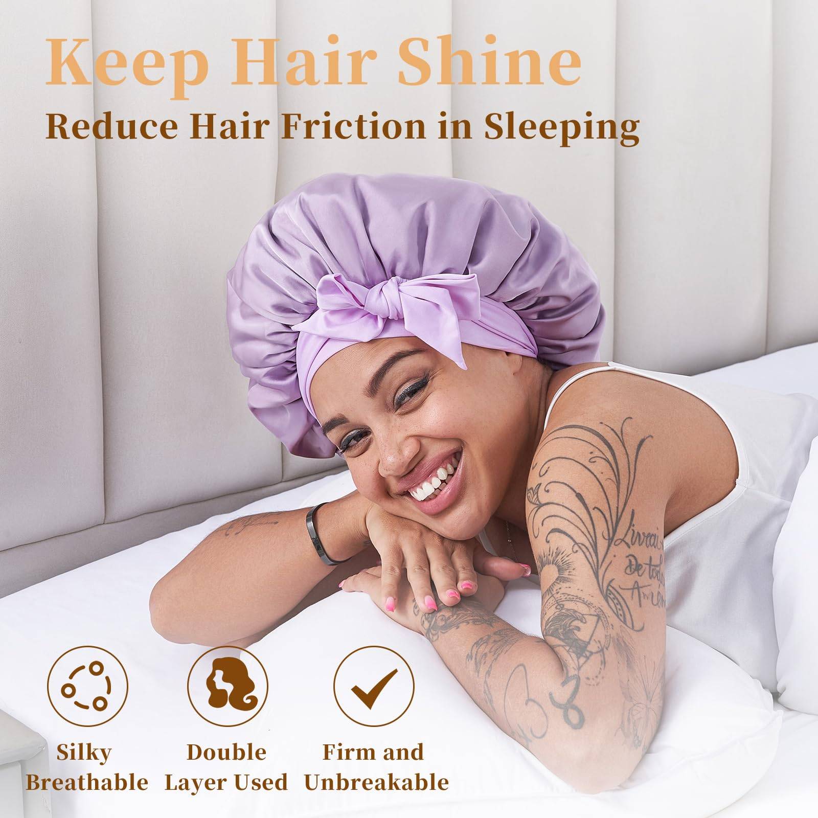 Silk Bonnet, Satin Hair Bonnet - Anaya Beauty