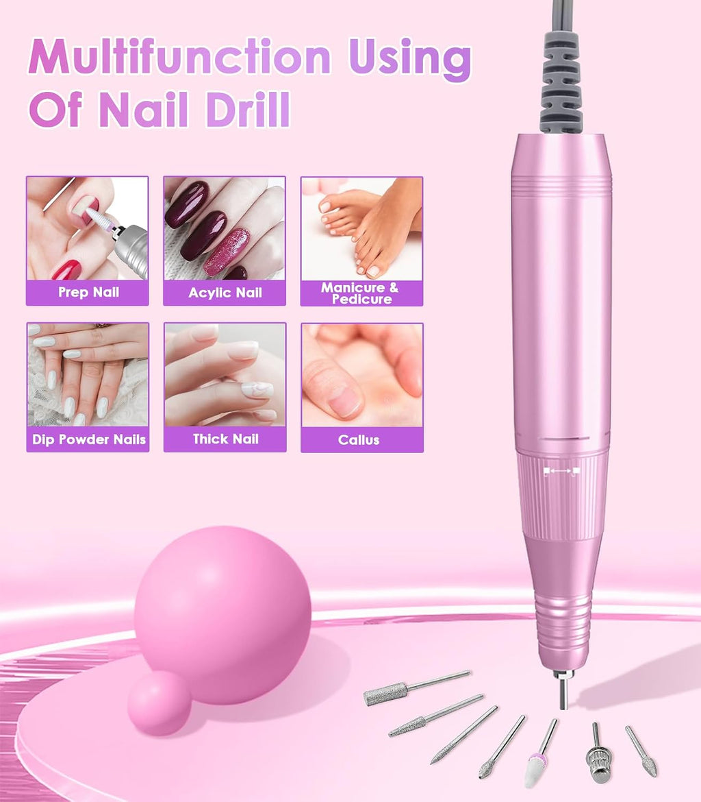 Portable Nail Drill Electric File: Professional File Machine 40000RPM