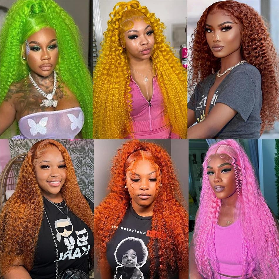 613 13X6 Lace Front Wig Human Hair 30 Inch Blonde Deep Wave Wig 180% Density 613 HD Lace Frontal Wig for Women Blonde Glueless Wigs Human Hair Pre Plucked with Baby Hair