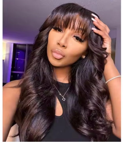 13x5 Body Wave Lace Front Wig with Bangs - Anaya Beauty