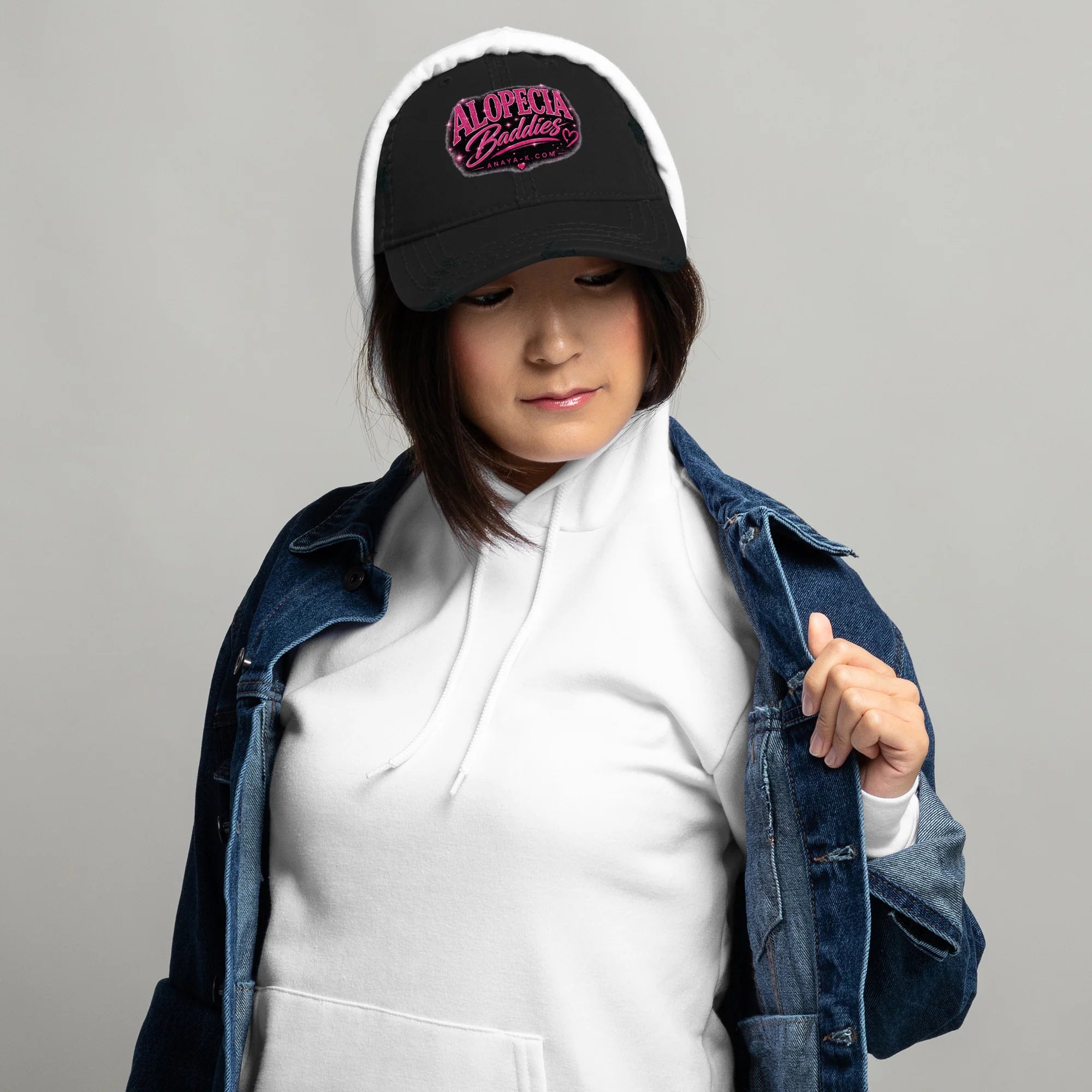 Alopecia Baddies Distressed Dad Hat