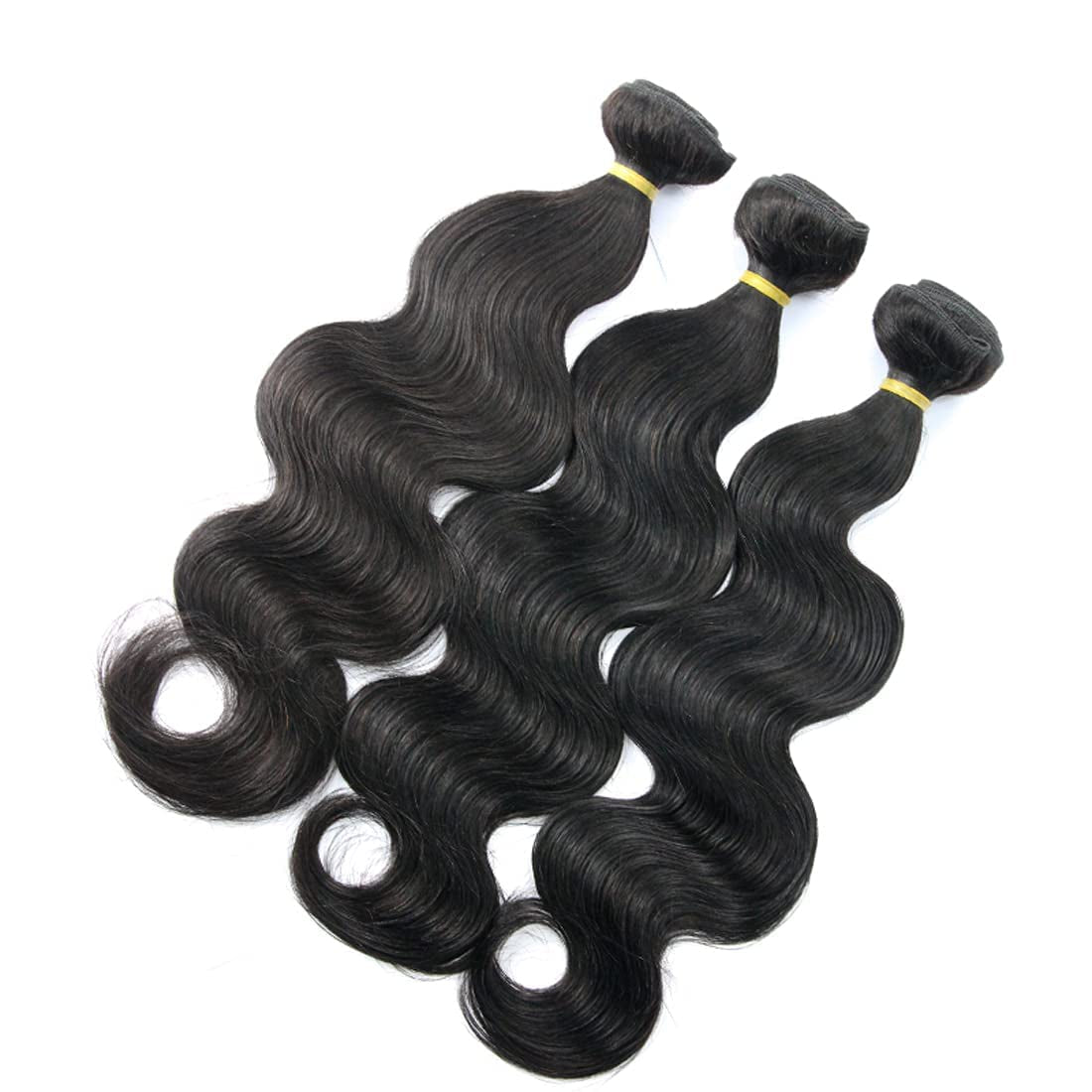 Body Wave Human Hair Bundles Unprocessed Brazilian Virgin Hair Bundles Natural Color Human Hair Quick Weave Hair Extension, 20 22 24