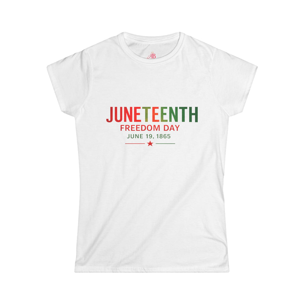 Juneteenth Women's White Softstyle T-Shirt