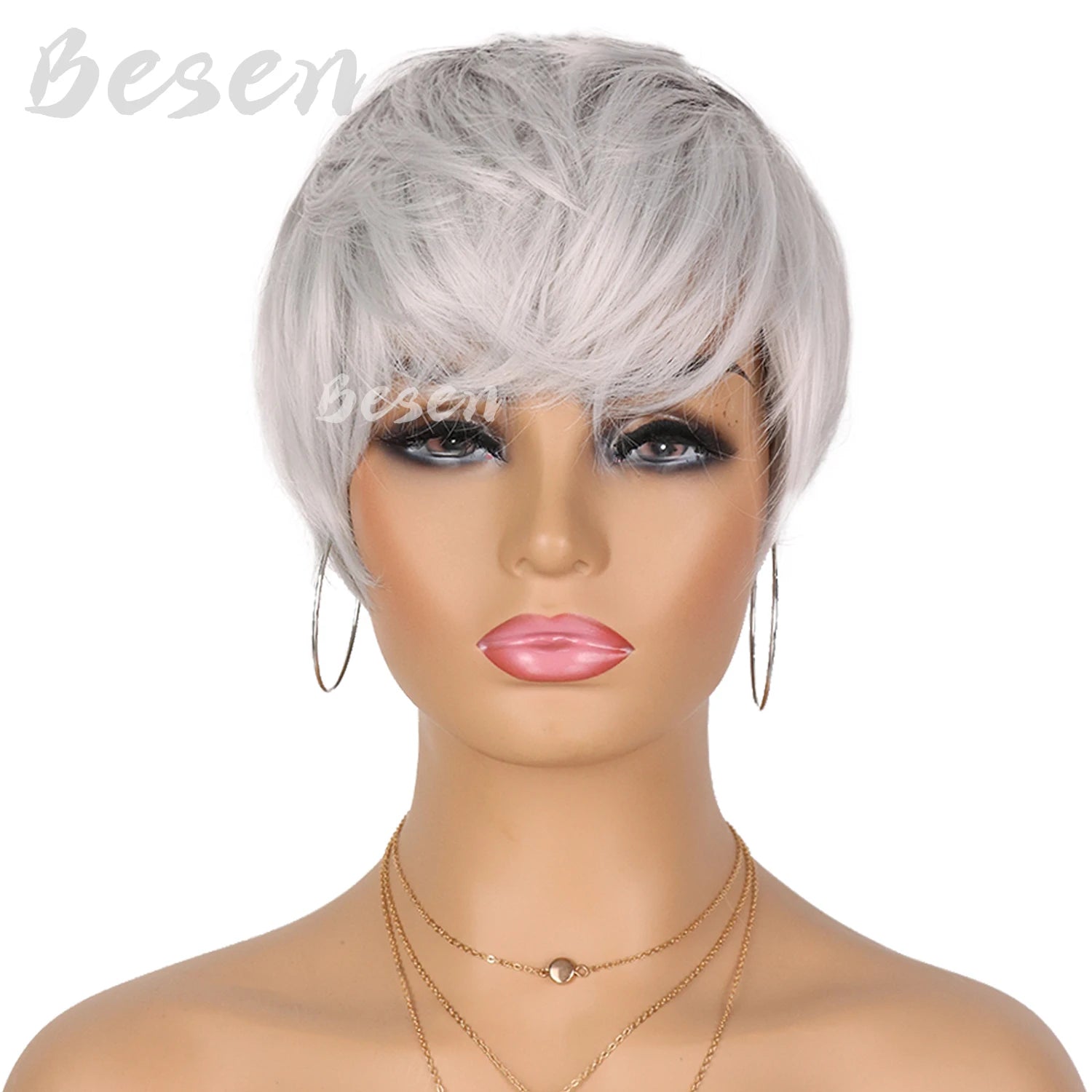 Synthetic Short Pixie Cut Wigs for Black White Women Short Layered Wigs Heat Resistant Colorful Cosplay Halloween Party Wigs