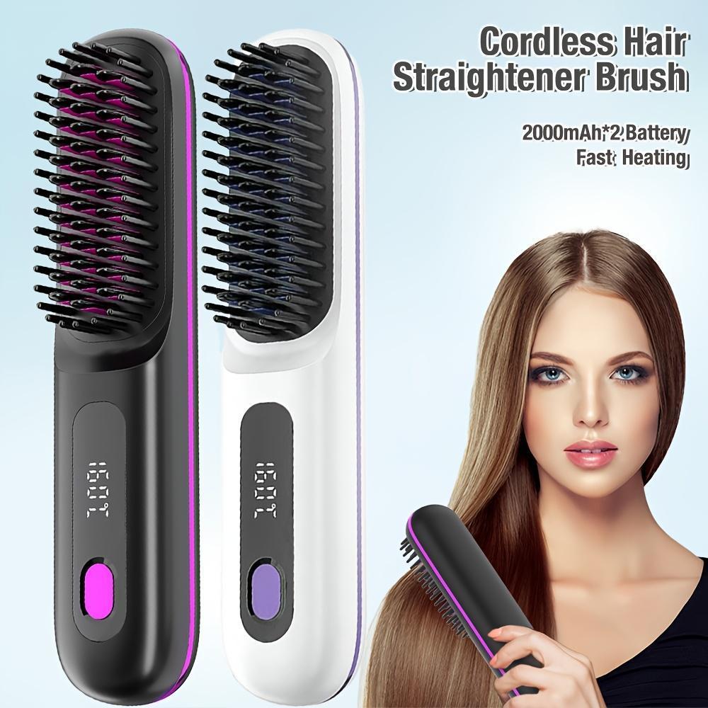 USB Wireless Household Electric Hair Straightening Comb for Both Straightening and Curling - Anaya Beauty