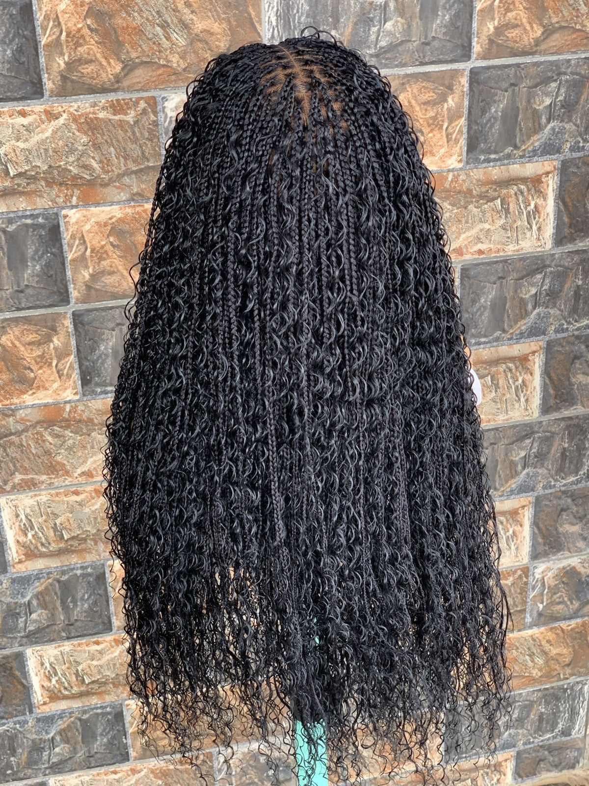 Tangle Free Boho Knotless Braided Wig Box Braids Full Lace Braids Wig Senegalese