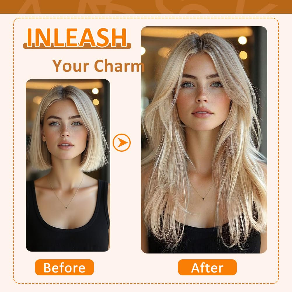 220% Ash Blonde Wig Human Hair Pre Plucked Pre Cut Glueless 13X4 UHD Lace Front Wigs for Women Ombre Highlight Balayage Blonde Real Human Hair with Dark Roots Soft Long Body Wave 22Inch