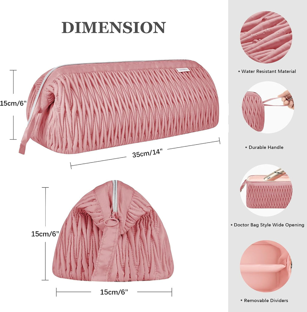 Anaya's Beauty Airwrap Travel Case for Shark Hair Dryer and Airstraight Flex Style Hair Attachment - Dark Pink Organizer for Curling Iron Accessories