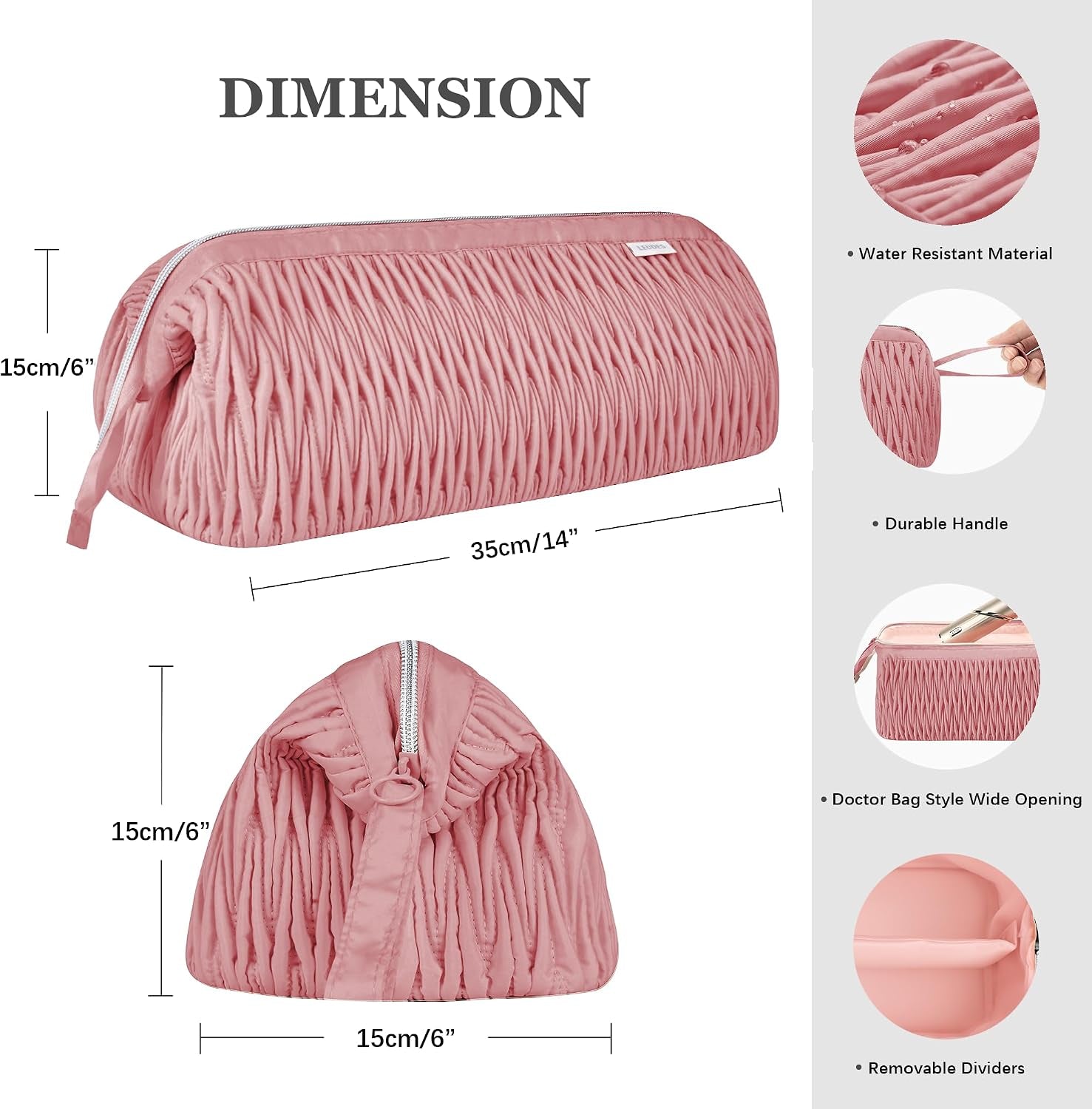 Anaya's Beauty Airwrap Travel Case for Shark Hair Dryer and Airstraight Flex Style Hair Attachment - Dark Pink Organizer for Curling Iron Accessories