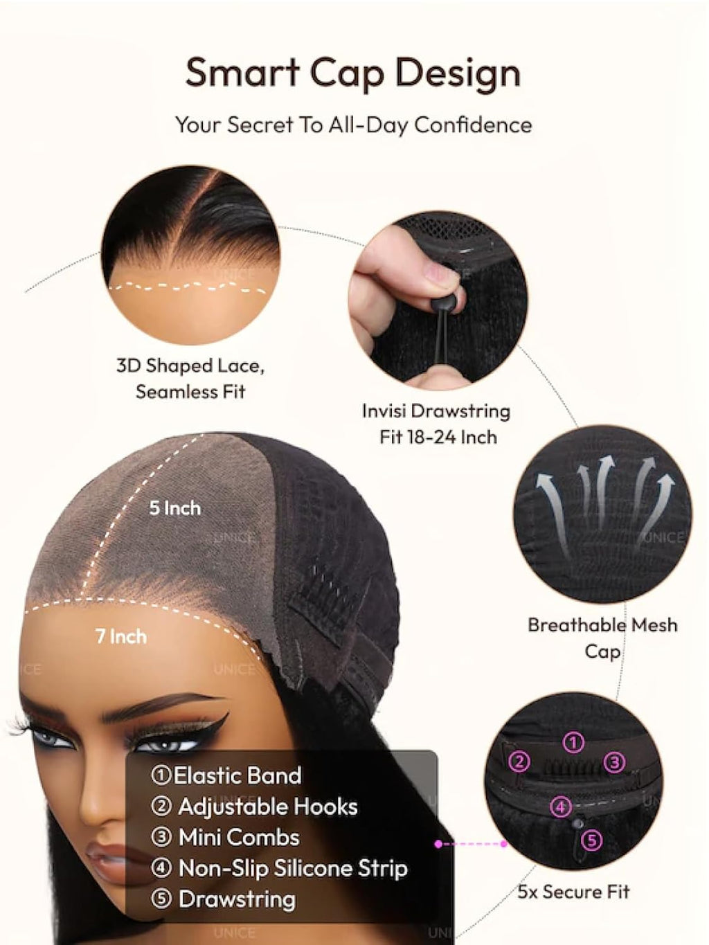 10 Inch Short Layered Bob Drawstring Wig Human Hair with Side Swept Bangs Bye Bye Knots 7X5 Lace Closure Glueless Wigs Human Hair Pre Plucked Pre Cut Read to Wear