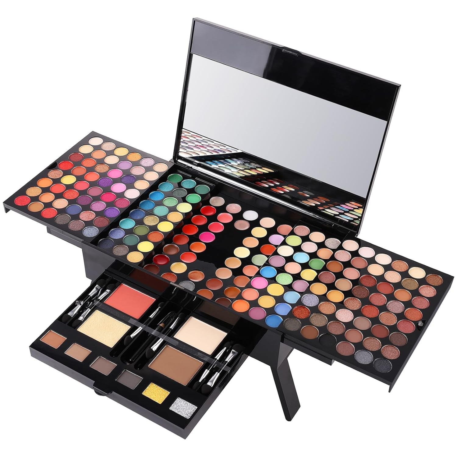 All in One Makeup Kit - Professional Eyeshadow, Lip Gloss, Concealer, Eyeliner, Contour, Eyebrow Powder, Face Blusher, Highlighter & Makeup Brushes for Women & Girls
