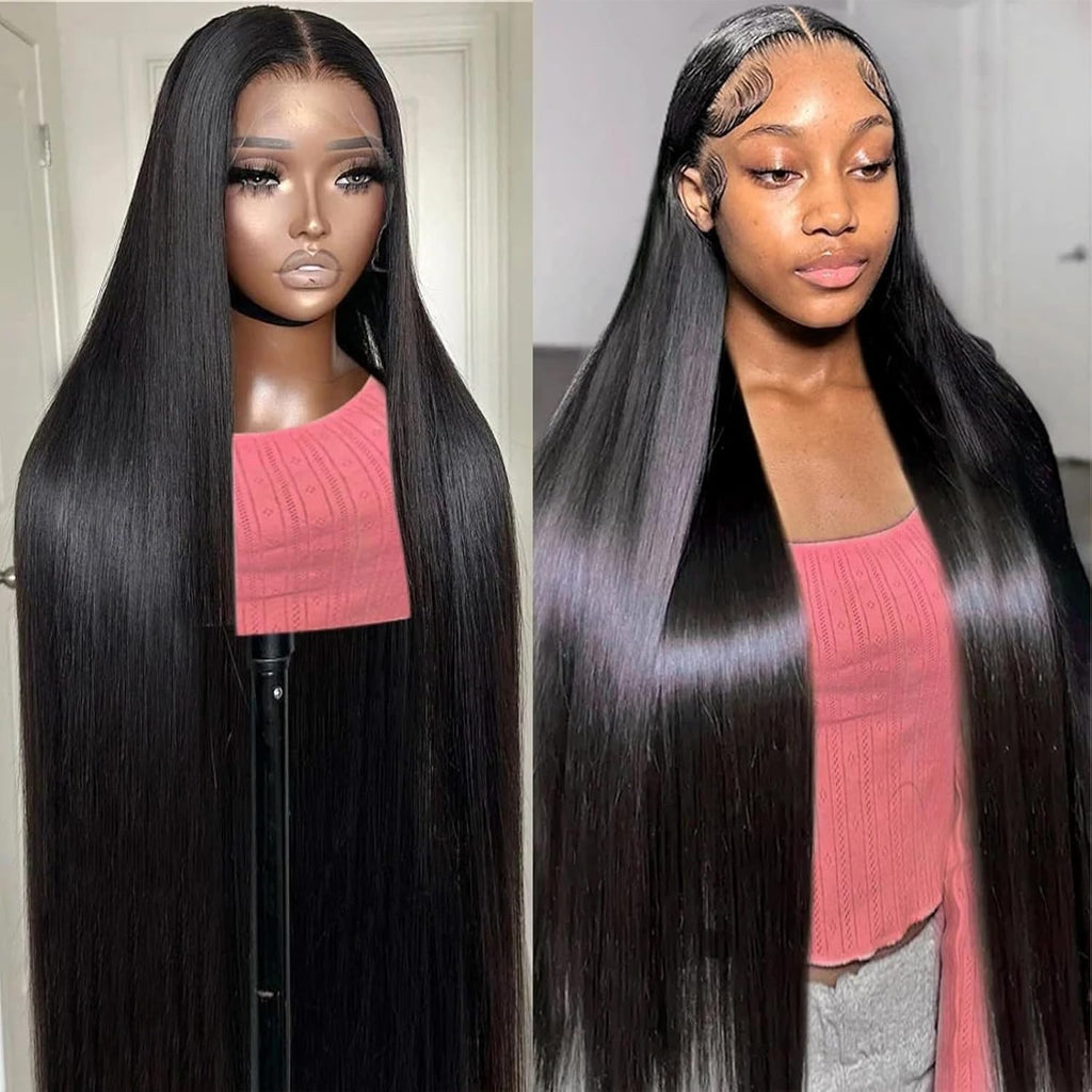 30 Inch 13X6 Lace Front Wigs Human Hair 200 Density Straight HD Lace Front Wigs Pre Plucked Straight Glueless Human Hair 13X6 HD Frontal Human Hair Wig for Women