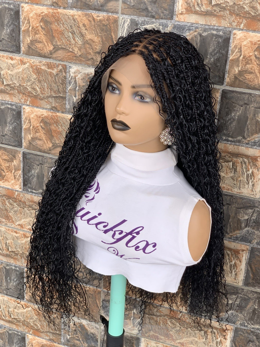 Tangle Free Boho Knotless Braided Wig Box Braids Full Lace Braids Wig Senegalese