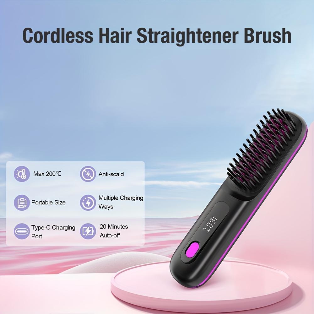 USB Wireless Household Electric Hair Straightening Comb for Both Straightening and Curling - Anaya Beauty