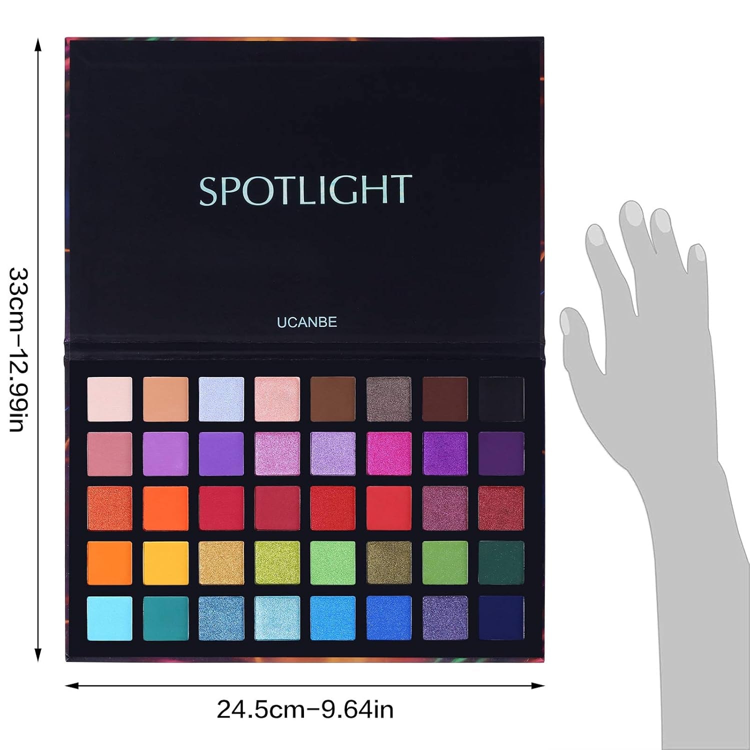Professional 40-Color Eyeshadow Palette - Matte and Shimmer Finishes, Highly Pigmented, Long-Lasting, Waterproof Makeup Powder