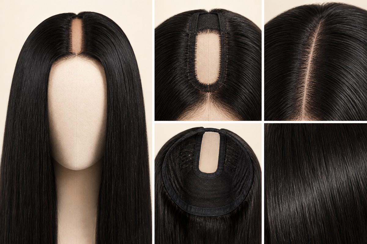 Straight U Part 100% Human Hair Wig SALE