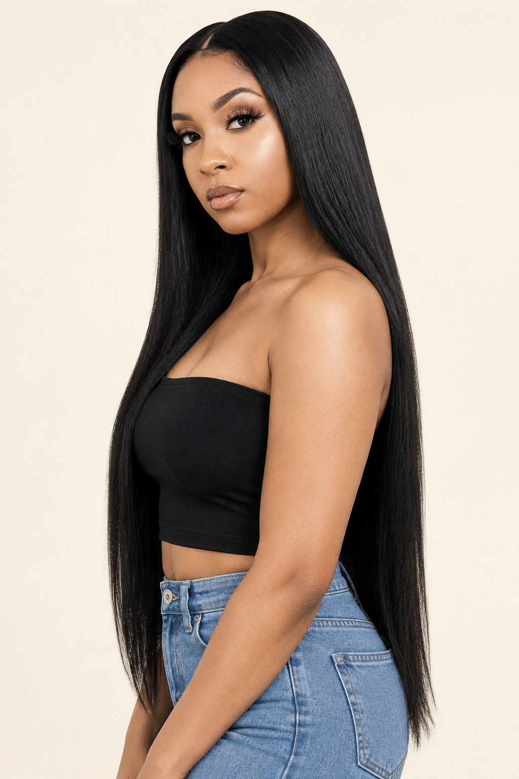 Straight U Part 100% Human Hair Wig SALE
