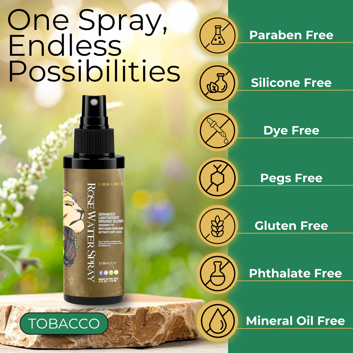 Advanced Rose Water Spray Treatment - Tobacco